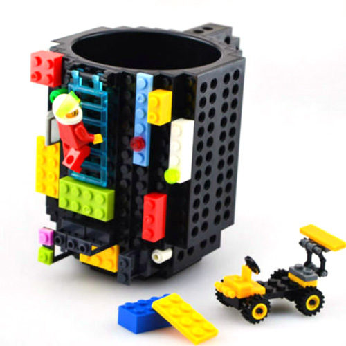 Pieces Building Blocks Toys Set for Kids Birthday Yellow-Upgrade Build-on Brick Mug with 180 